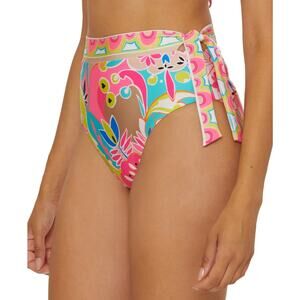 Trina Turk Women's Venus High-Waist Bikini Bottoms Multi Size 10 0726